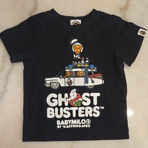 Baby Milo, BAPE, GHOST BUSTERS, T-Shirt, Black, 90cm
